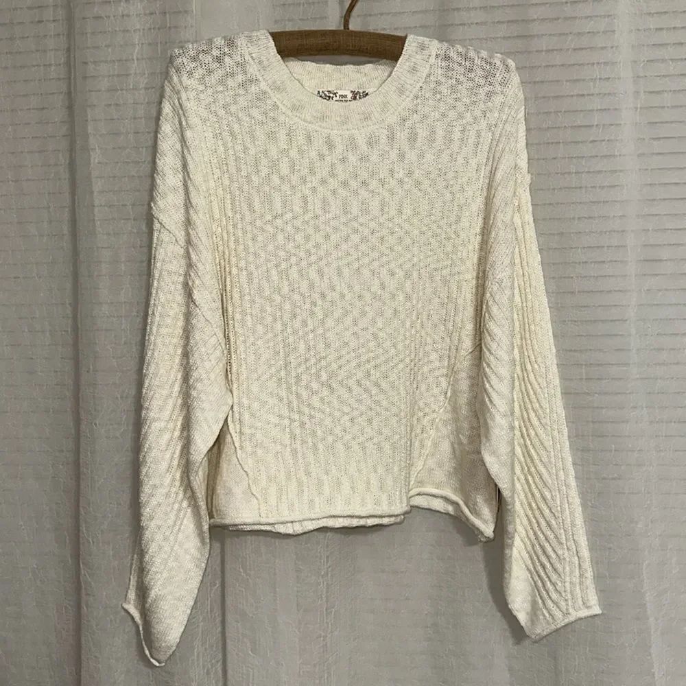 PINK REPUBLIC XL Juniors Crème Fresh Ivory Knit Boxy Fit Cropped Sweater - Picture 6 of 16
